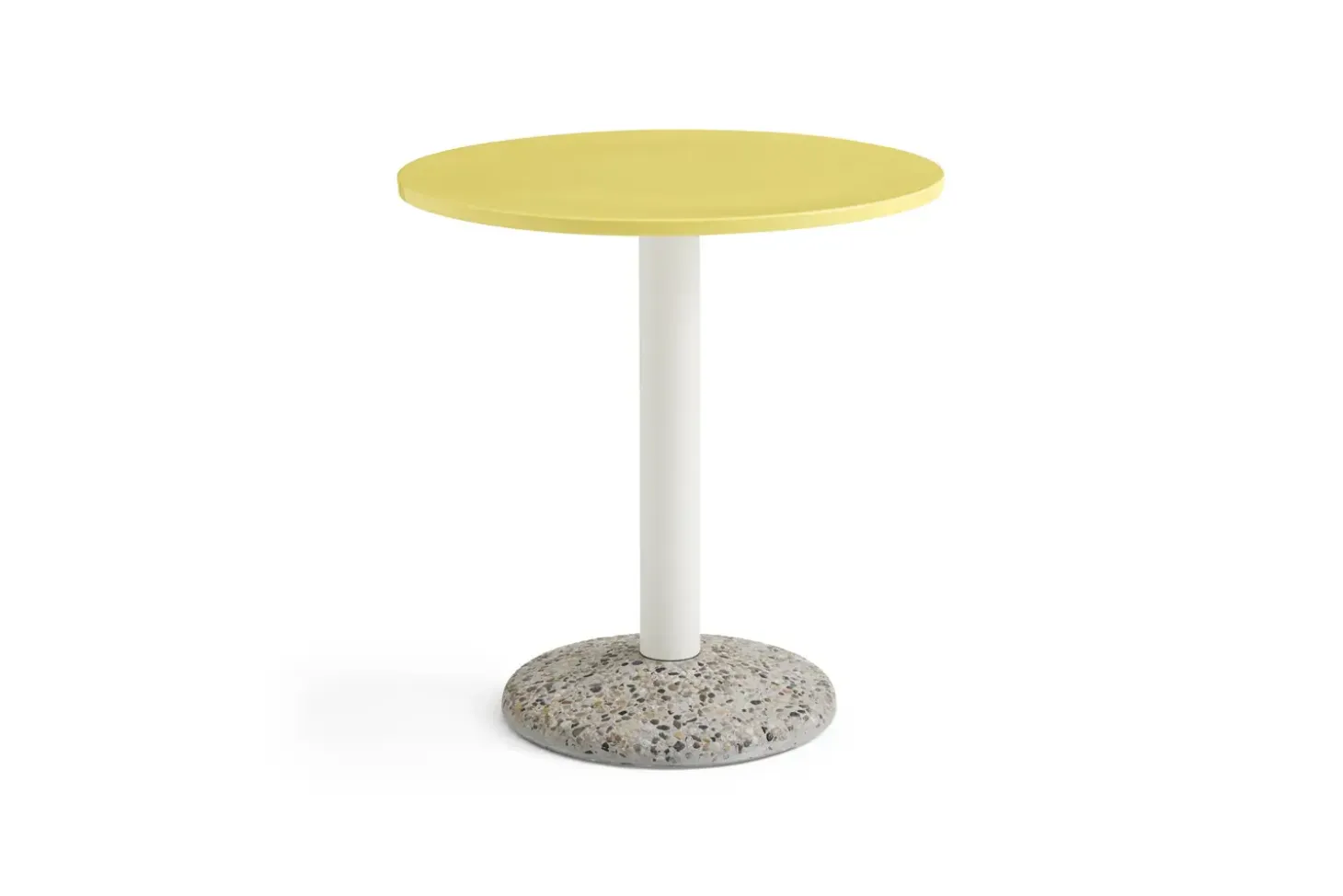 Hay - Palissade sæt - Ceramic bord og 2 spisebordsstole - Gul & Galvaniseret