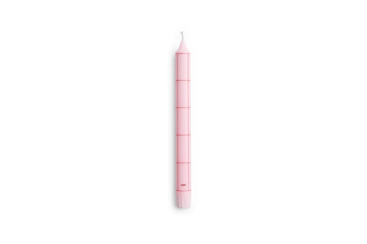 Hay - Pattern Candle - Light pink with red grid check