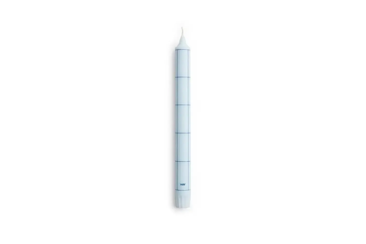Hay - Pattern Candle - Light blue with blue grid check