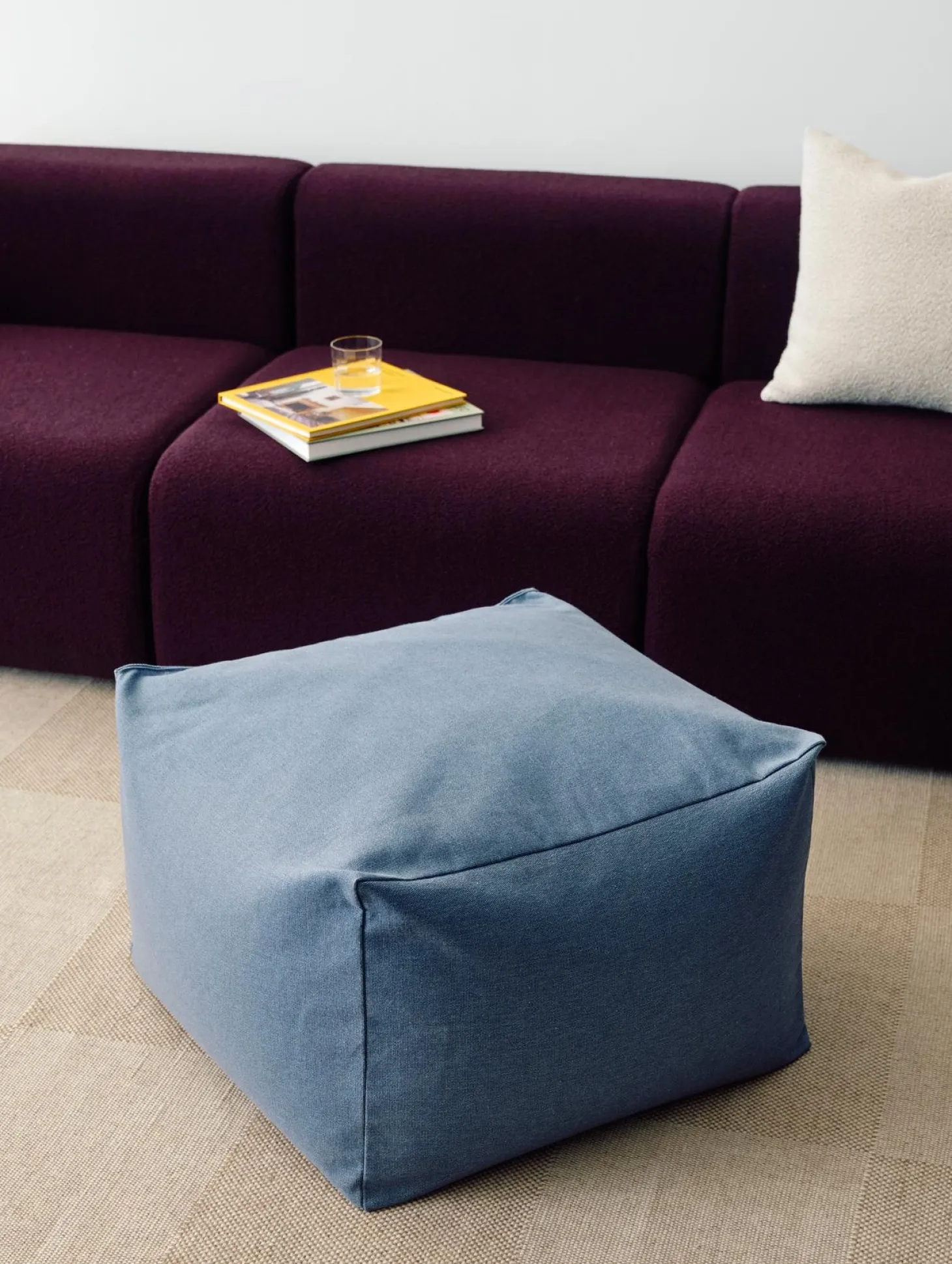 Hay - Puf - Story - Burgundy - W59 x D59 x H40 cm
