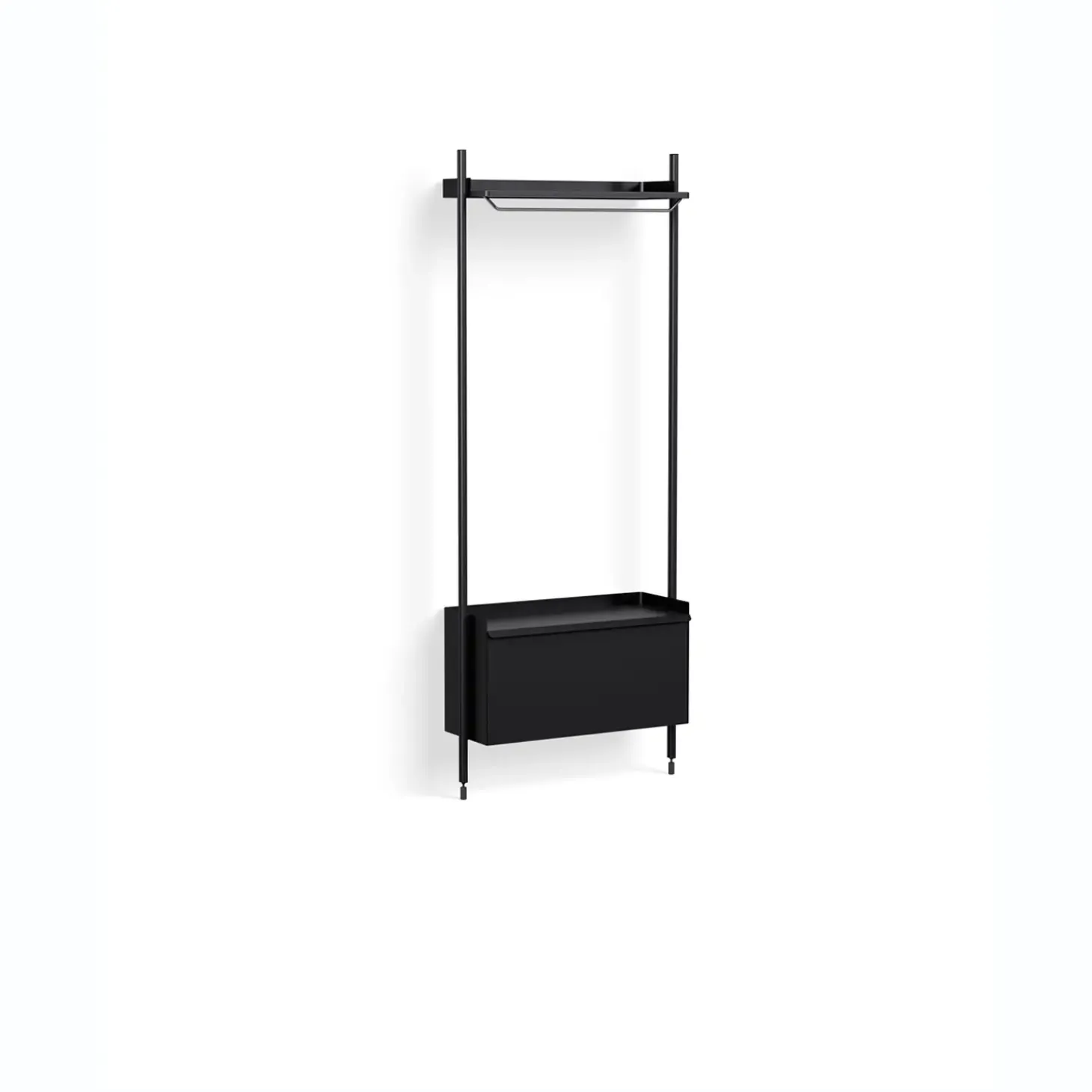 Hay - Reol - Pier System 1001 - 1 kolonne - Sort - 82 X 34 X 209 cm
