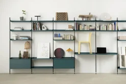 Hay - Reol - Pier System 1001 - 1 kolonne - Sort - 82 X 34 X 209 cm
