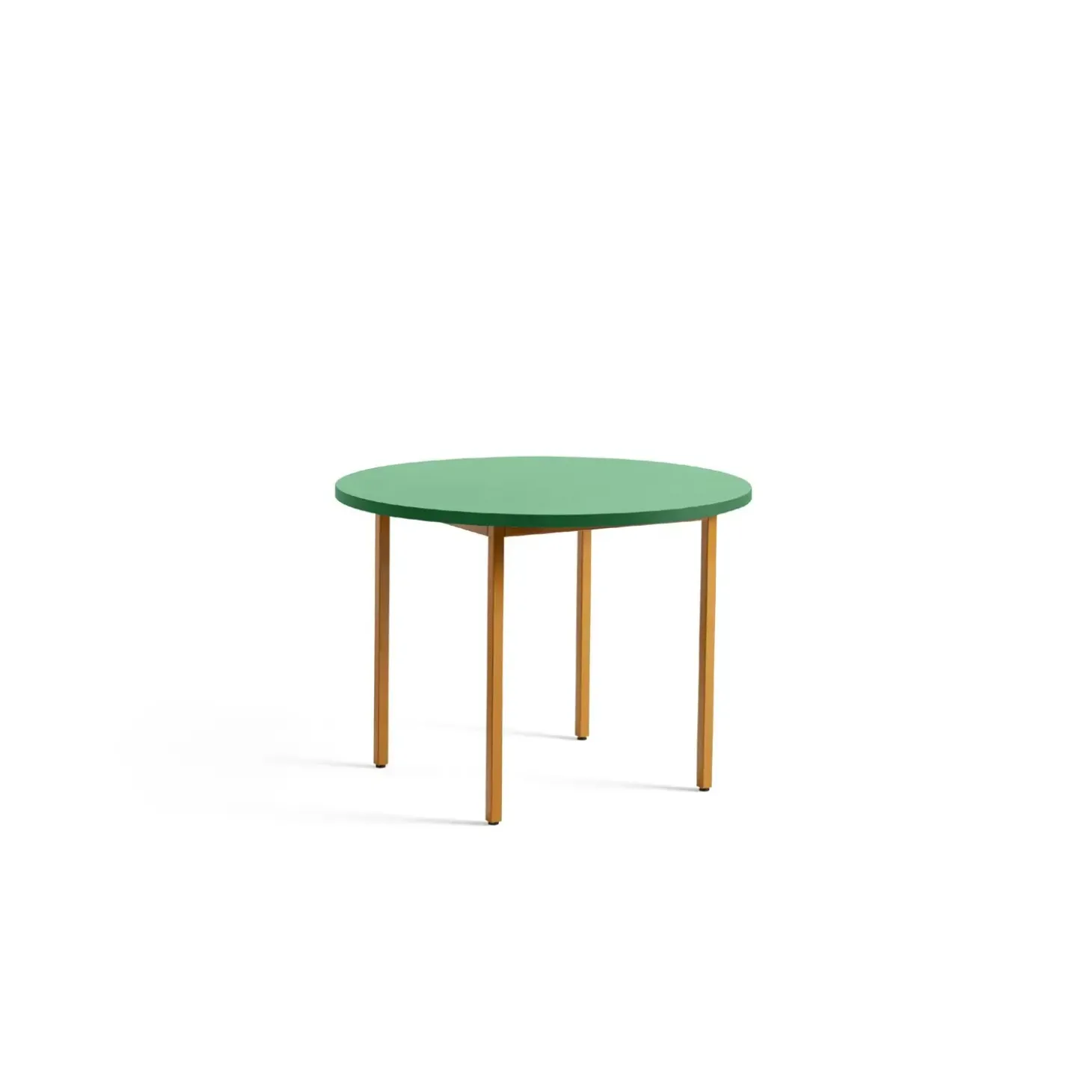 Hay - Rundt Bord ø105 cm - Two-Colour - Mintgrøn bordplade med okker gule ben