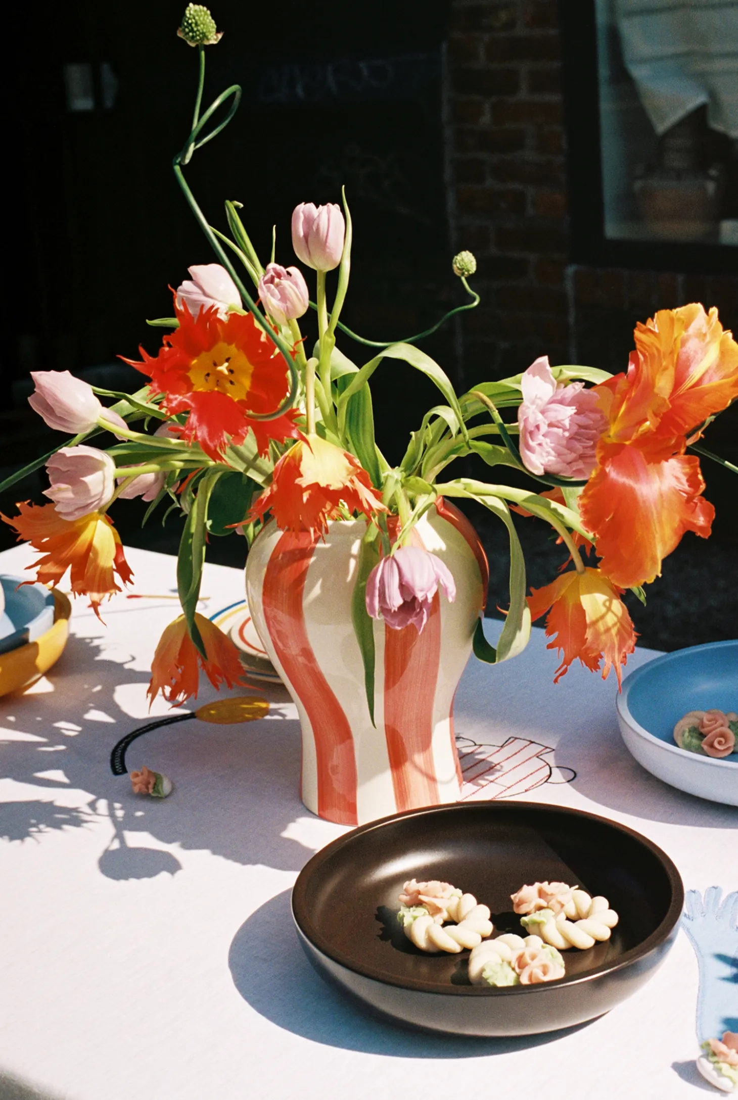 HAY - Sobremesa Stribe Vase - Small - Rød