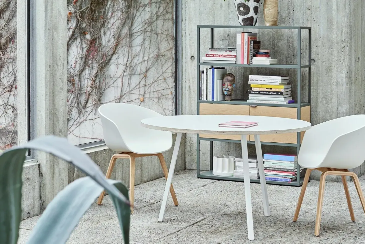 Hay - Spisebordsstol - AAC 22 - About a Chair - Melange Cream 2.0 - Ben: eg/vandbaseret lak