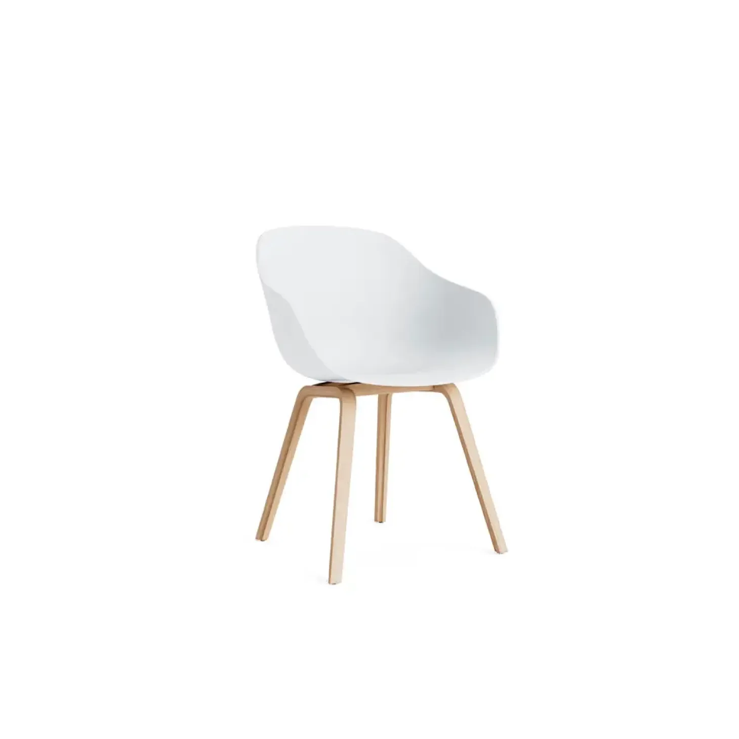 Hay - Spisebordsstol - AAC 222 - About a Chair - Hvid 2.0 - Ben: sæbebehandlet eg
