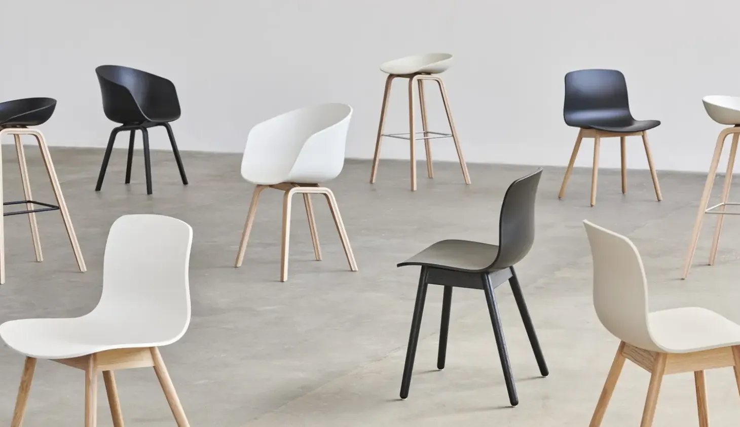 Hay - Spisebordsstol - AAC 12 - About a chair - Sort 2.0 - Ben: Sort eg