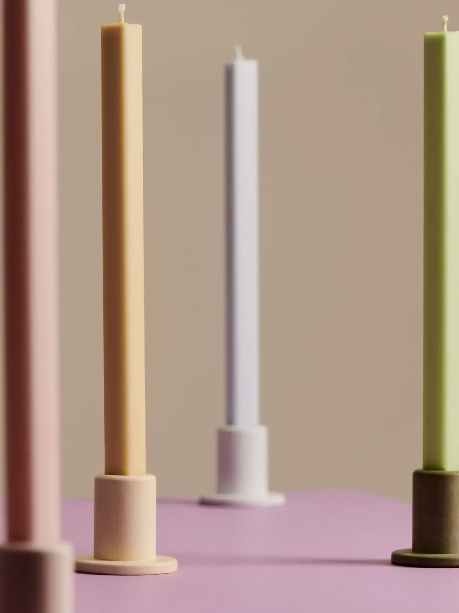 Hay - Stearinlys - Square - Sæt med 4 stk. - Pastel