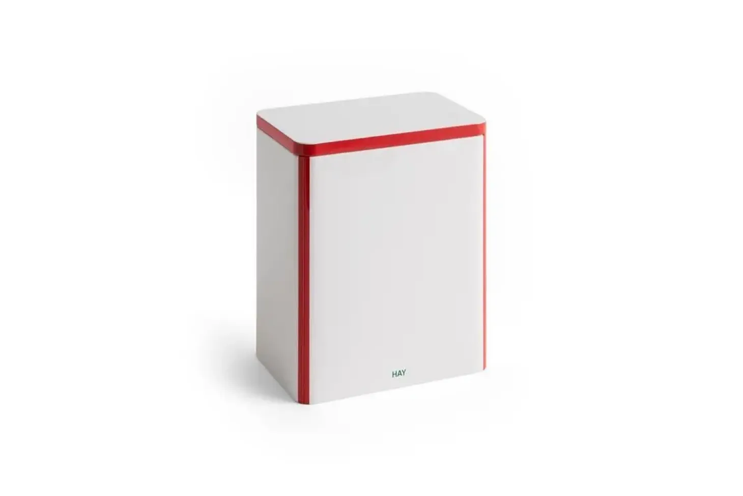 Hay - Tin Container - Off-white and red