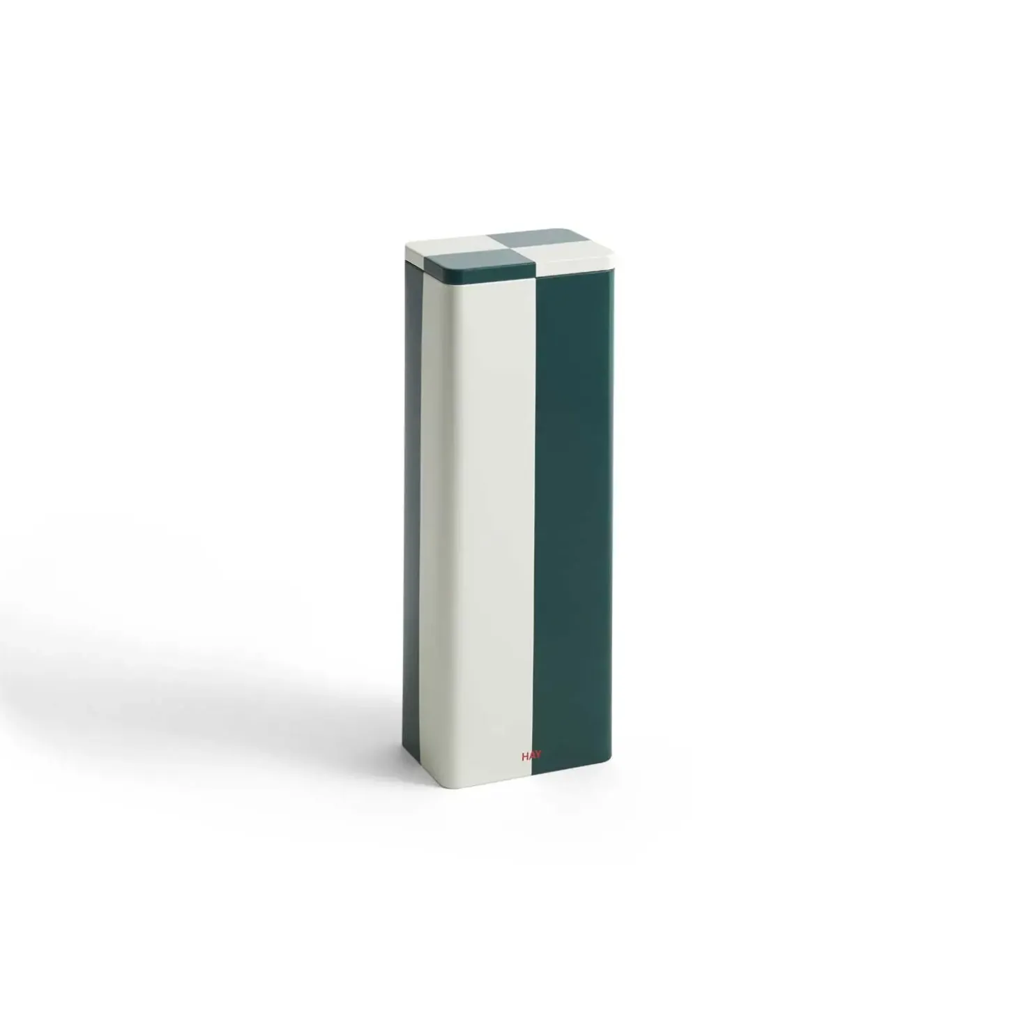 Hay - Tin Container - Slim - Green/Off-White - 29,5 cm