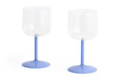 Hay - Tint Wine Glass - Clear and jade light blue