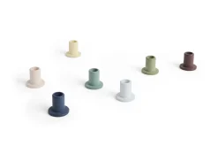 HAY - Tube Candleholder S - Concrete - Emerald Green
