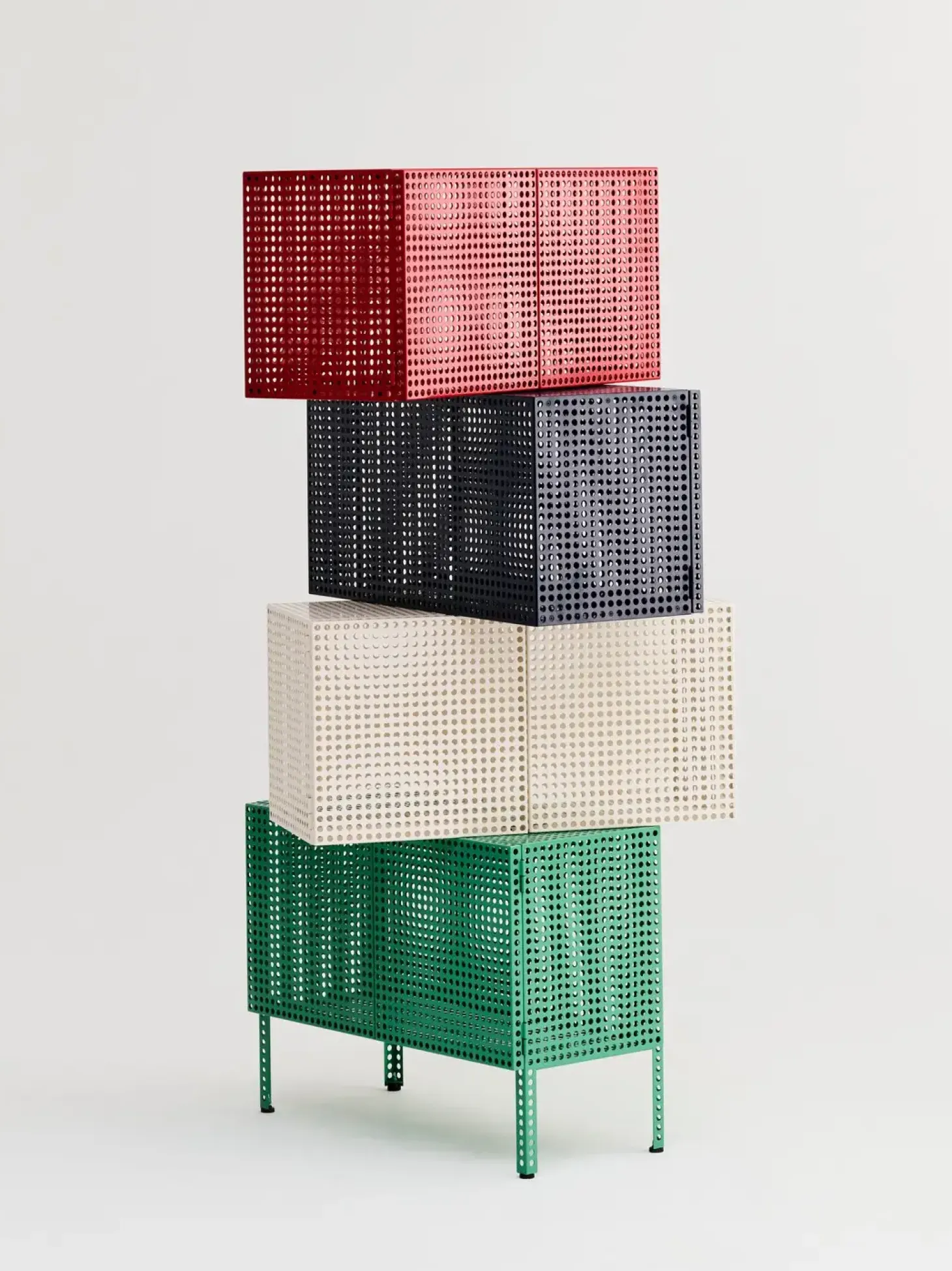 Hay - Vægskab - Perforated Cabinet Wall - Small - Eggshell - H45 x B89 x D40