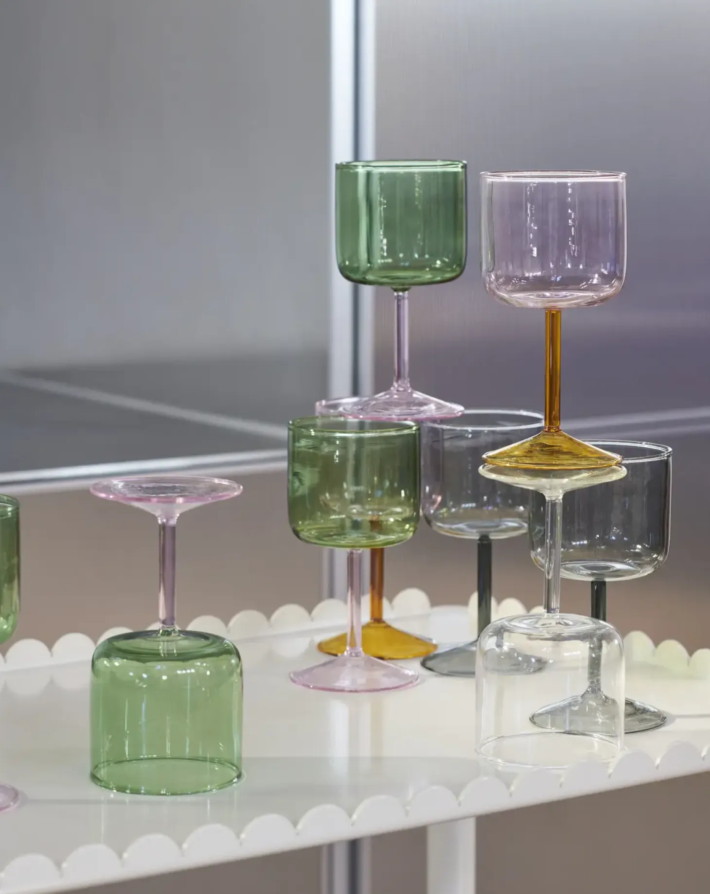 HAY - Vinglas - Tint Wine Glass - Set of 2 / Green and Pink