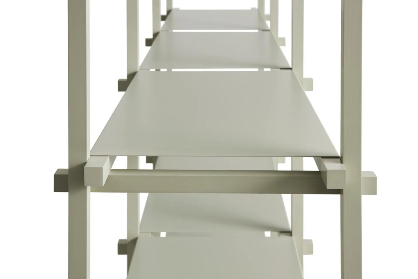 Hay - Woody Shelving 2.0 Column Low - Grå bøg - 9 hylder