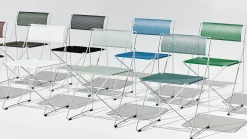 Hay - X-Line Chair - Havestol - Hot galvanised base - Powder blue