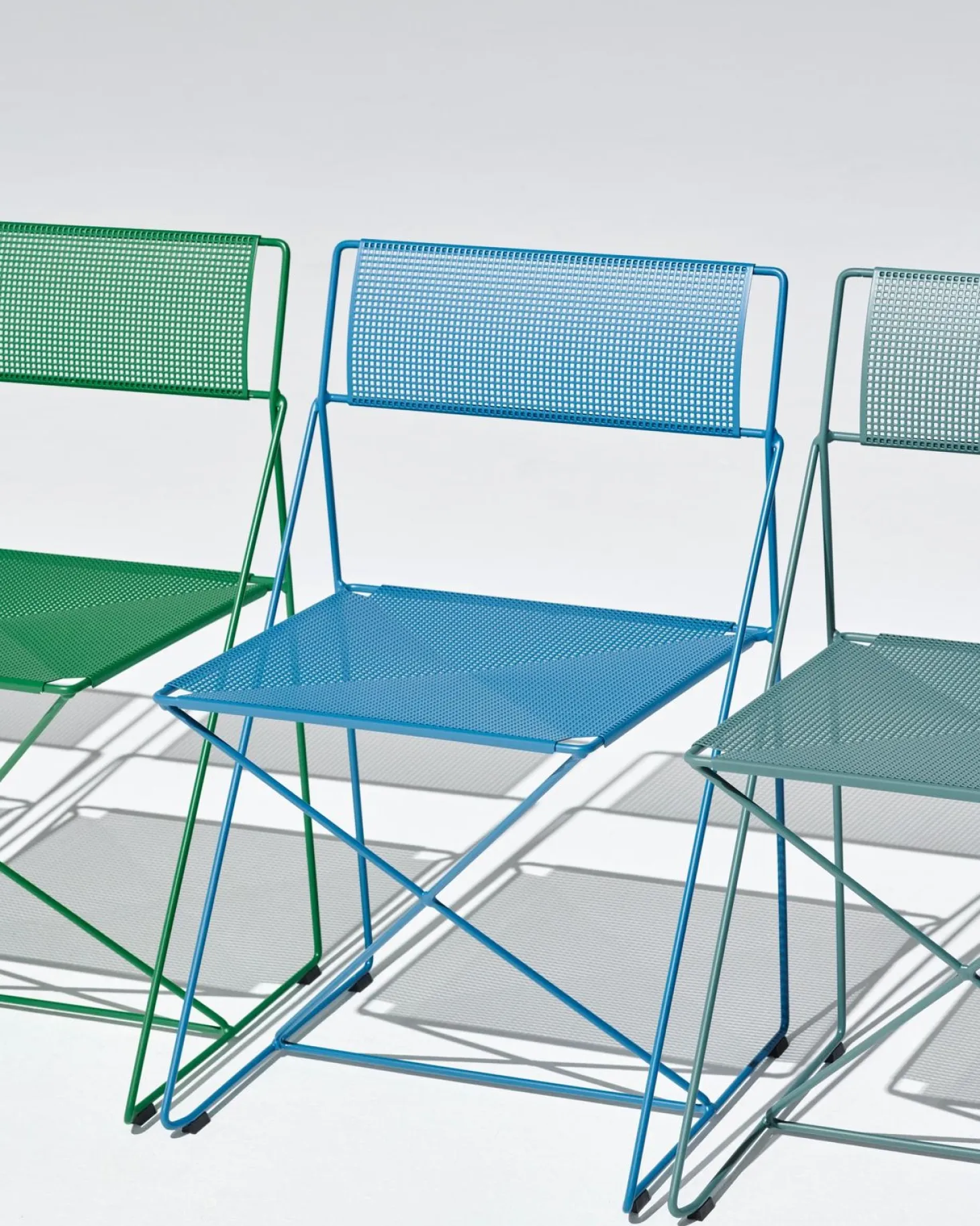 Hay - X-Line Chair - Havestol - Powder coated steel base - Pale linden- ben og sæde