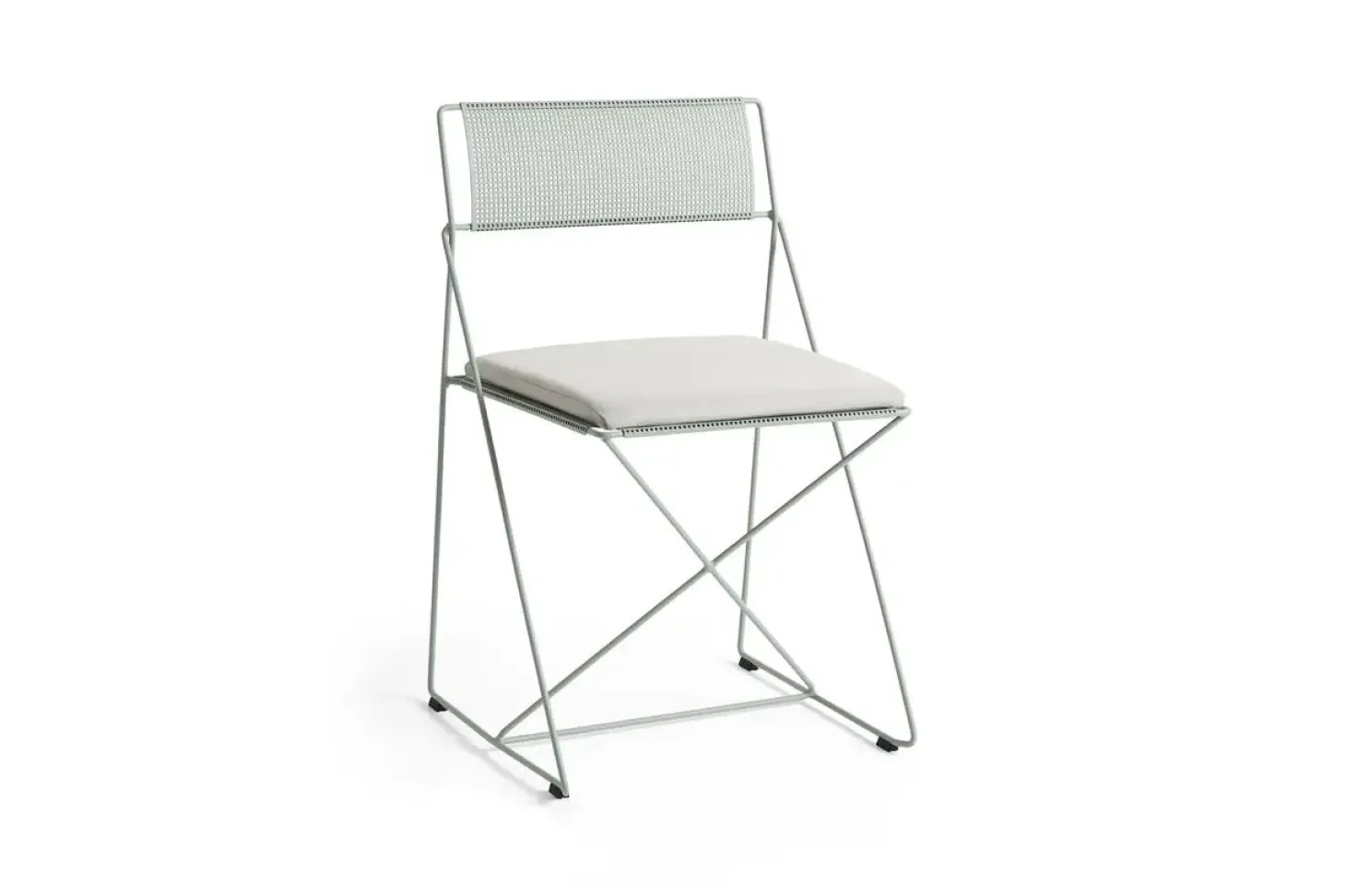 Hay - X-Line Chair - Havestol - Powder coated steel base - Pale linden- ben og sæde