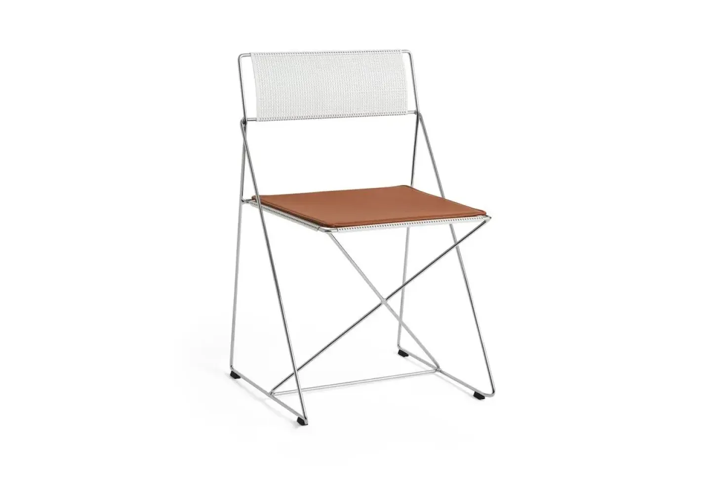 Hay - X-Line Chair Chromed base Indoor - Chalk white - Hvid