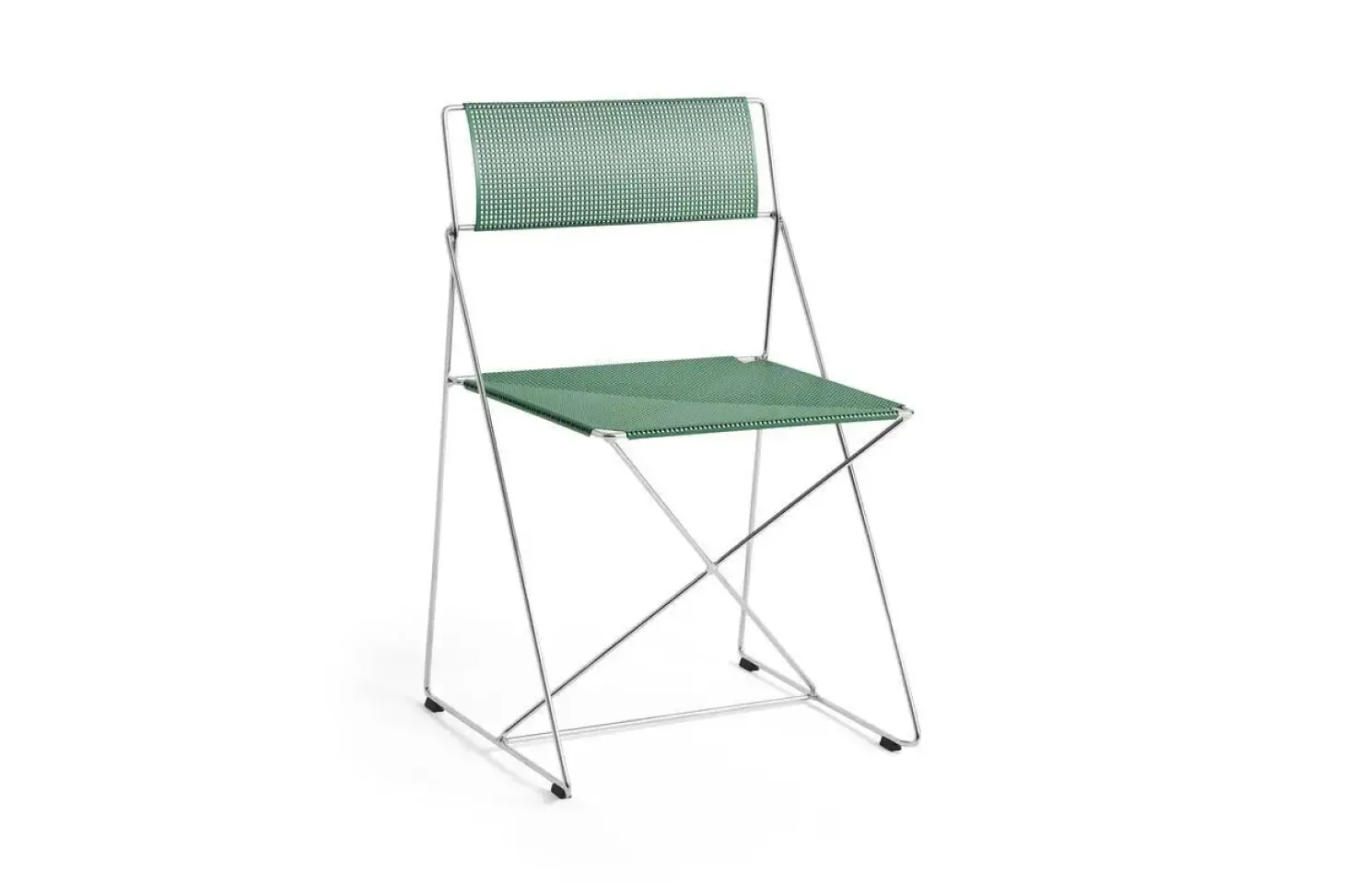 Hay - X-Line Chair Chromed base Indoor - Leek green