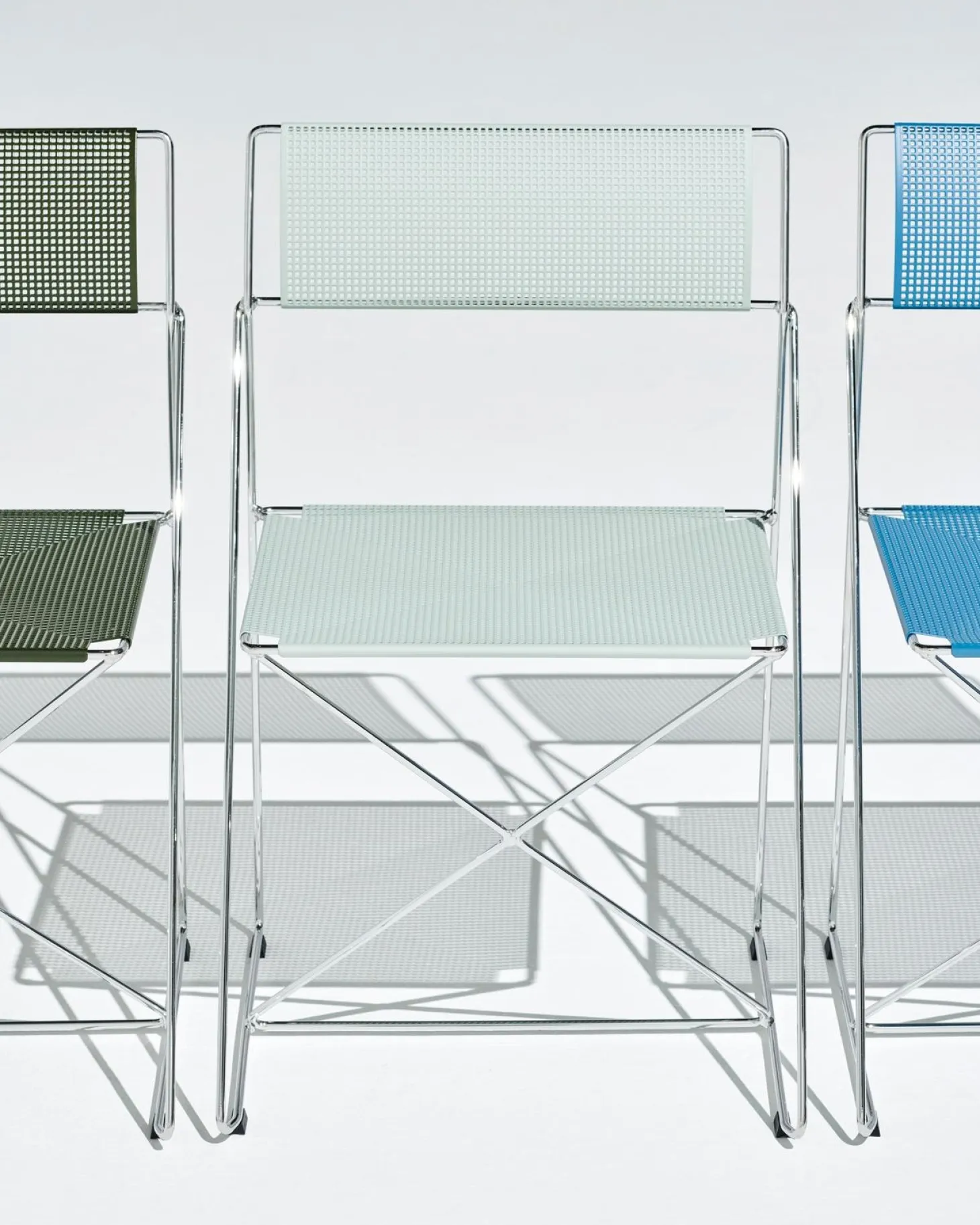Hay - X-Line Chair Chromed base Indoor - Leek green