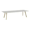 Hay bord - CPH30 bord - 300 x 90 cm - bordplade Off White linoleum/ben i eg - lakeret
