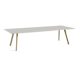 Hay bord - CPH30 bord - 300 x 90 cm - bordplade Off White linoleum/ben i eg - lakeret