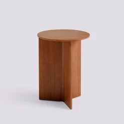 Hay bord - Slit table Wood - Walnut - Ø35 x H47 cm