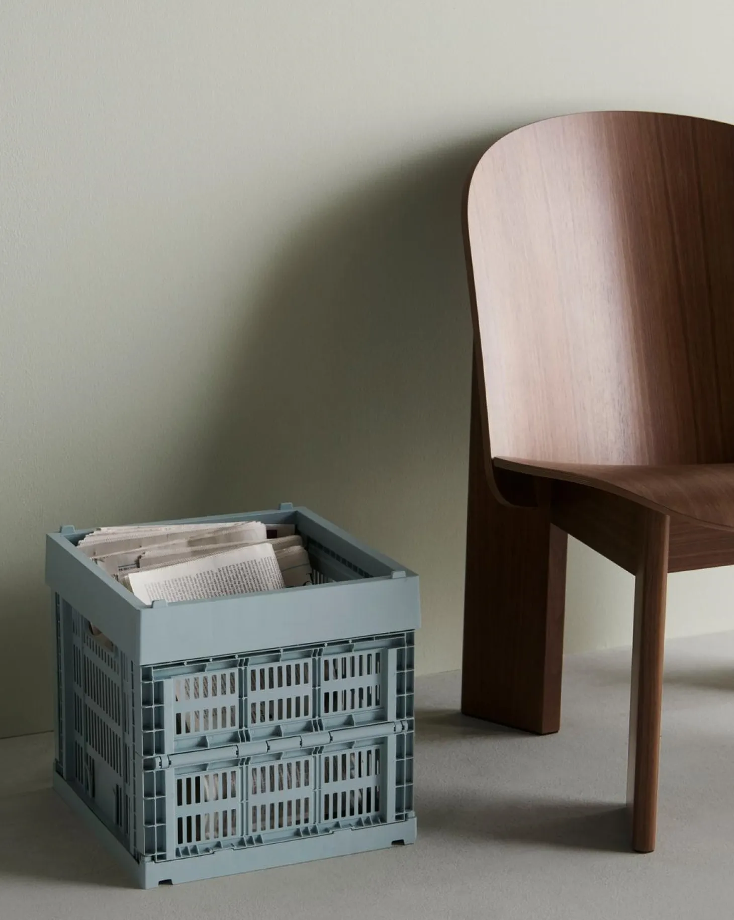HAY Colour Crate - Cube - Dusty blue