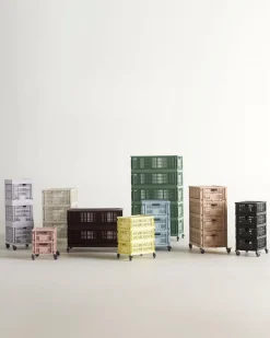 HAY Colour Crate - Medium Square - Dusty blue