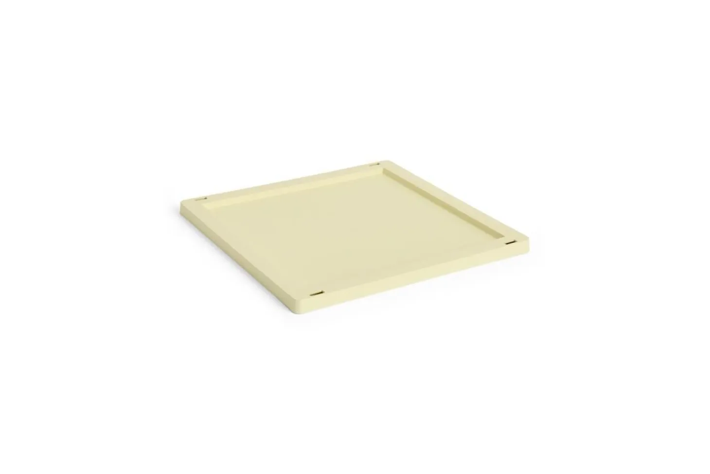 HAY Colour Crate Lid Plastic - Medium Square / Cube - Light yellow