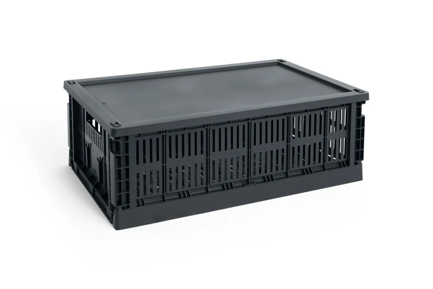 HAY Colour Crate Lid Plastic - Large - Charcoal