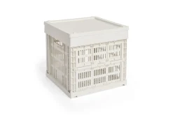 HAY Colour Crate Lid Plastic - Medium Square / Cube - Off-white