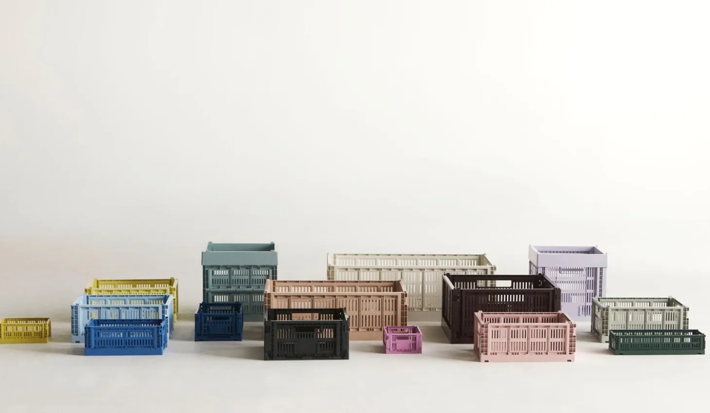 HAY Colour Crate Mini - Oblong - Sage green