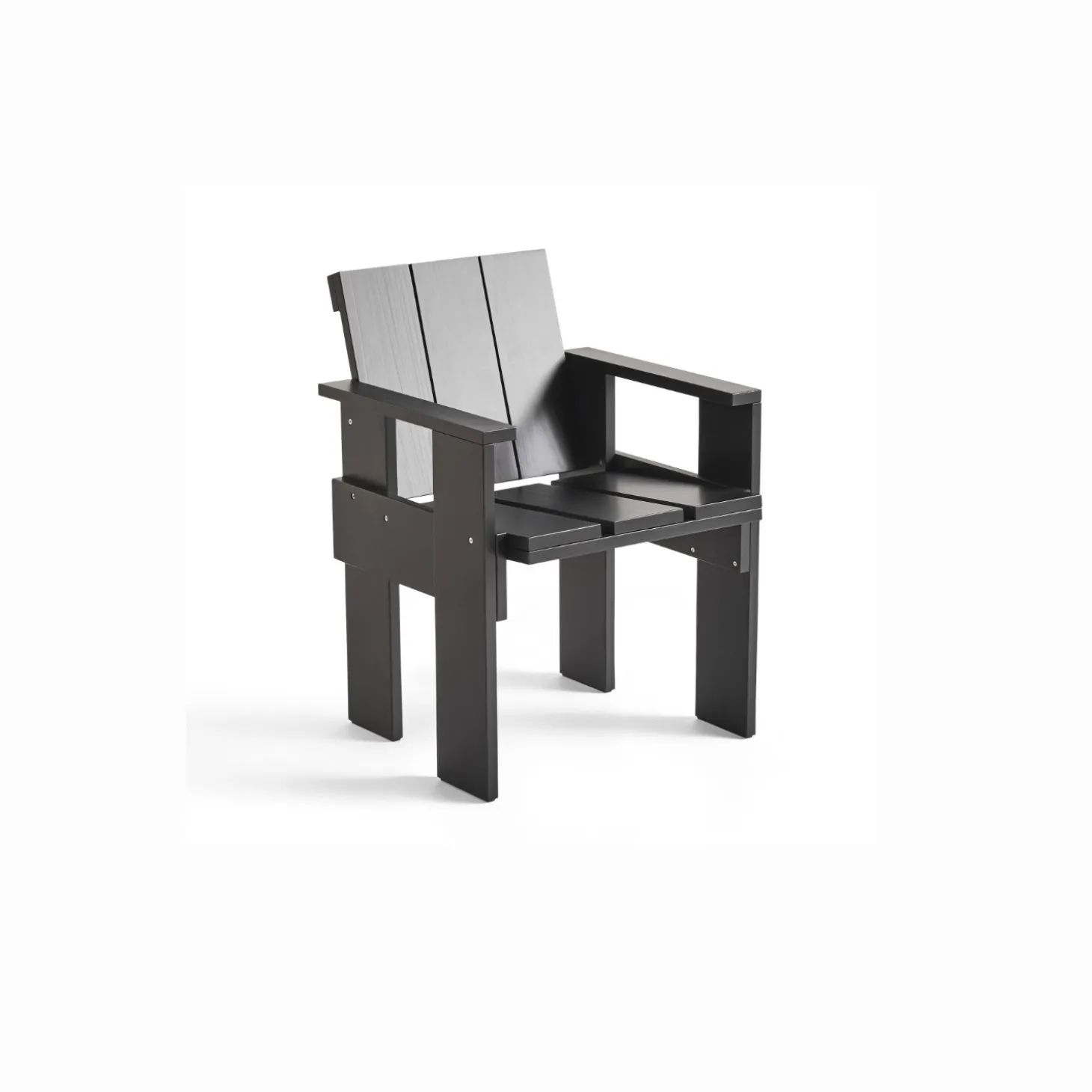 HAY Crate Dining Chair - Black - Lakeret fyrretræ / Lacquered pinewood