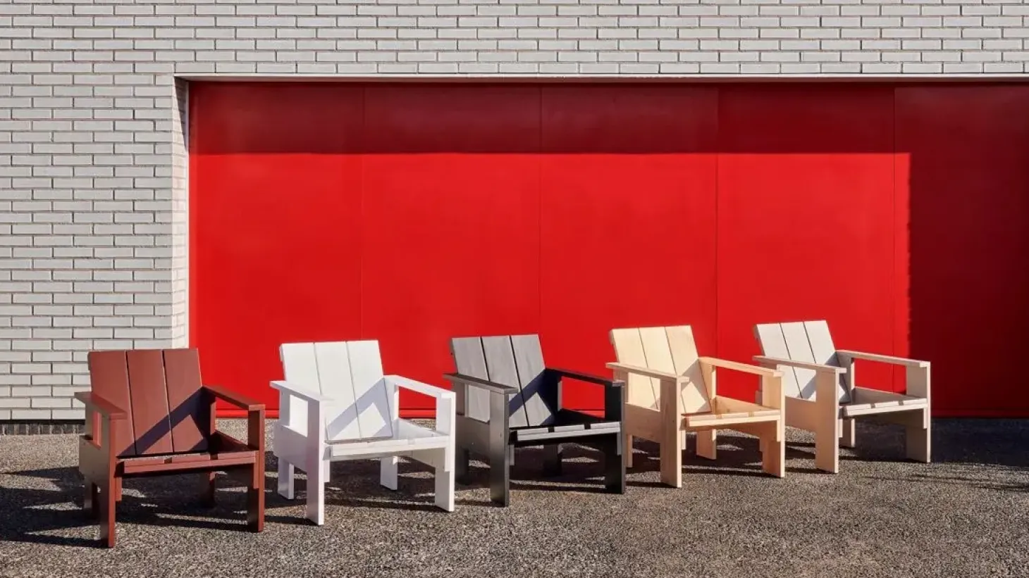 HAY Crate Lounge Chair - London Fog - Lakeret fyrretræ / Lacquered pinewood