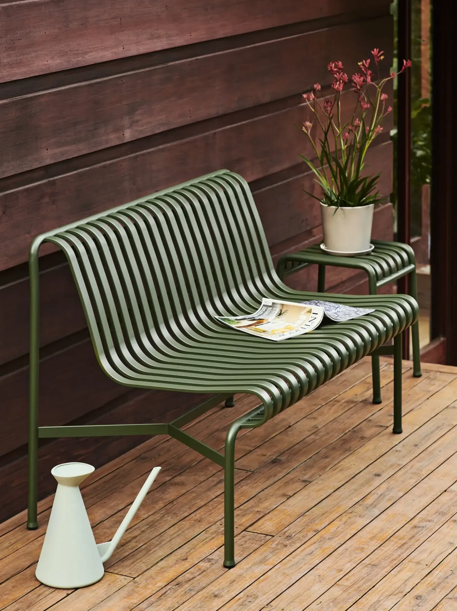 Hay havebænk - Palissade Dining Bænk uden armlæn - Galvaniseret - Dining Bench