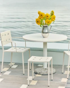 HAY havebord - Keramik bord - Ceramic table - Varm hvid - Ø90 cm