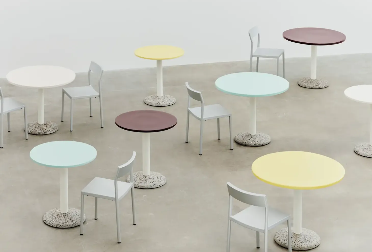 HAY havebord - Keramik bord - Ceramic table - Bordeuax - Ø90 cm