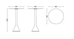 HAY havebord - Palissade Cone table High - Oliven grøn - Ø: 60 cm
