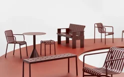 HAY haveskammel - Palissade skammel Rød / Iron red - Stool