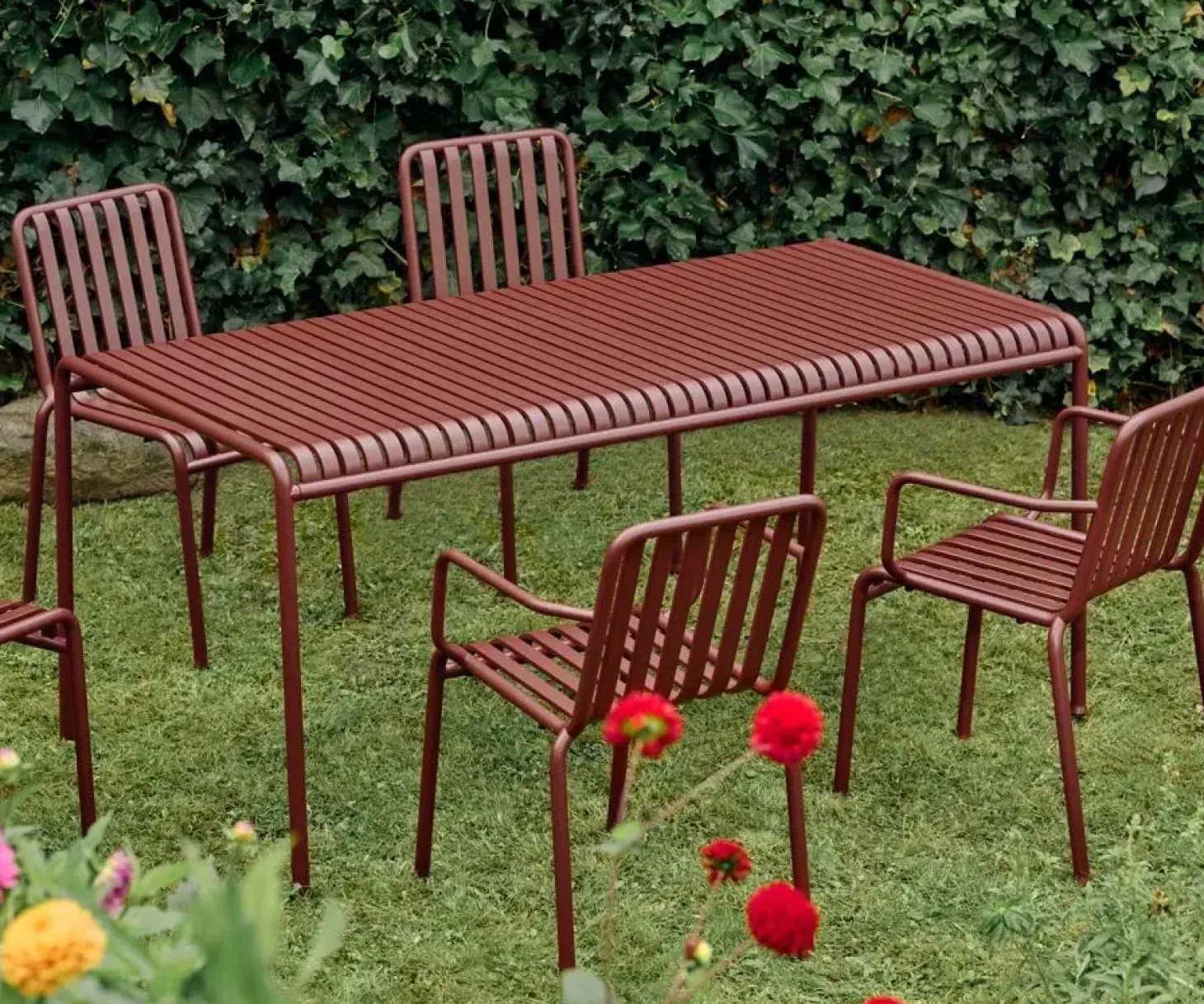 HAY havestol - Palissade armchair - Rød - Iron Red