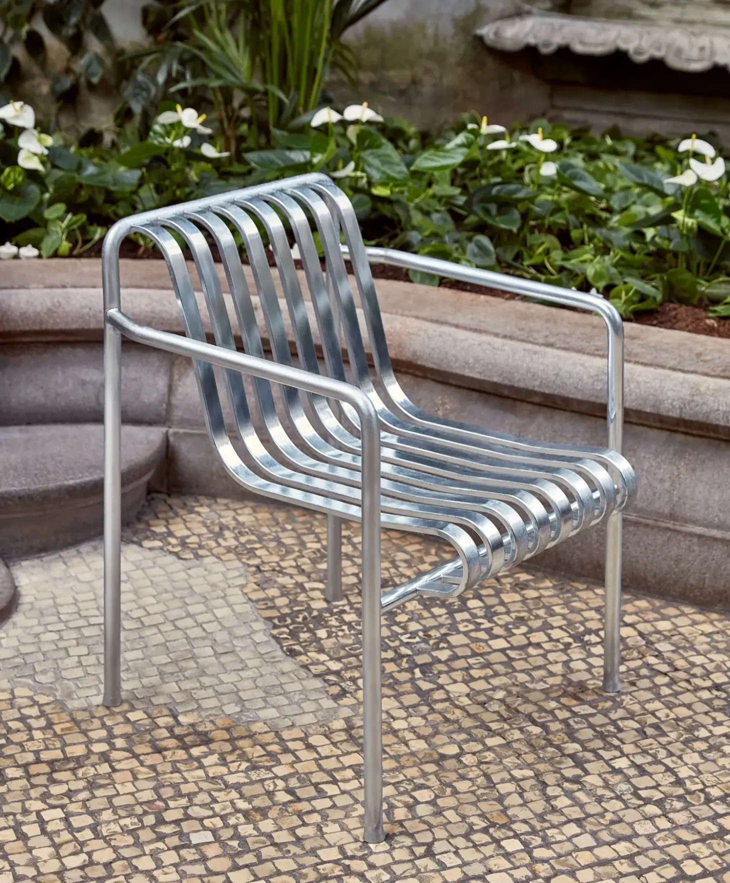 HAY havestol - Palissade Dining Armchair - Galvaniseret stål
