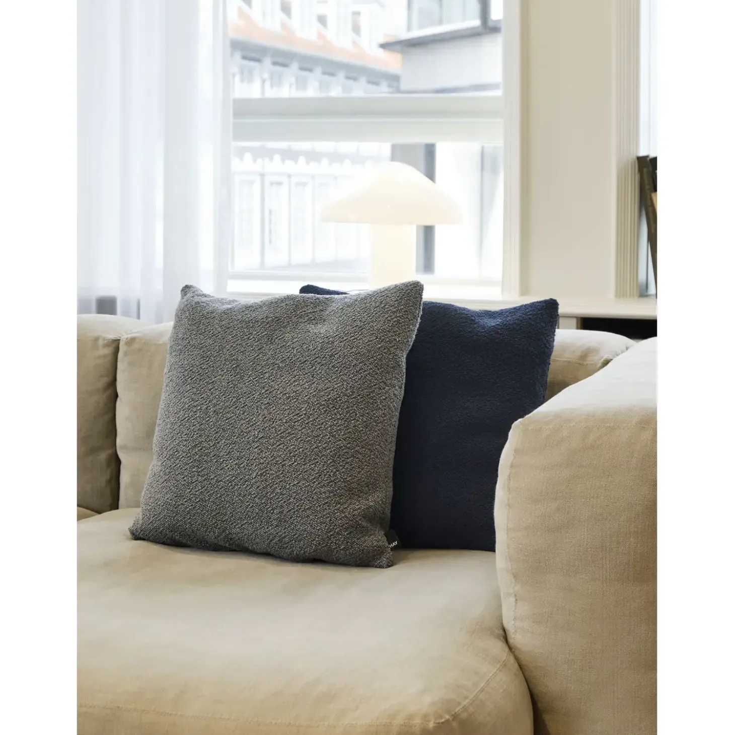 Hay pude - Texture Cushion - Cream Hvid - 50x50 cm