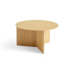 Hay sofabord - Slit table Wood XL - Eg - Ø65 cm - H35 cm
