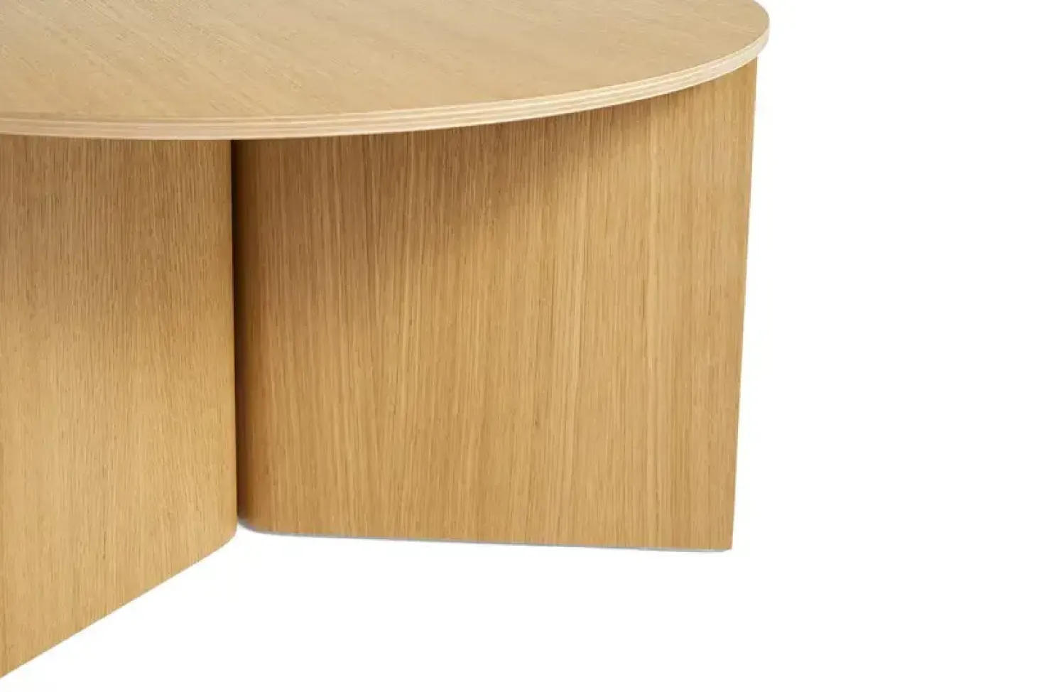 Hay sofabord - Slit table Wood XL - Eg - Ø65 cm - H35 cm