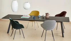Hay spisebord CPH30 - 250 x 90 cm - bordplade i sort linoleum/ben i sort eg (vandbaseret lak) - CPH 30