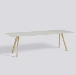 Hay spisebord CPH30 - 250 x 90 cm - Cremet hvid (off white) og ben i lakeret eg - cph 30