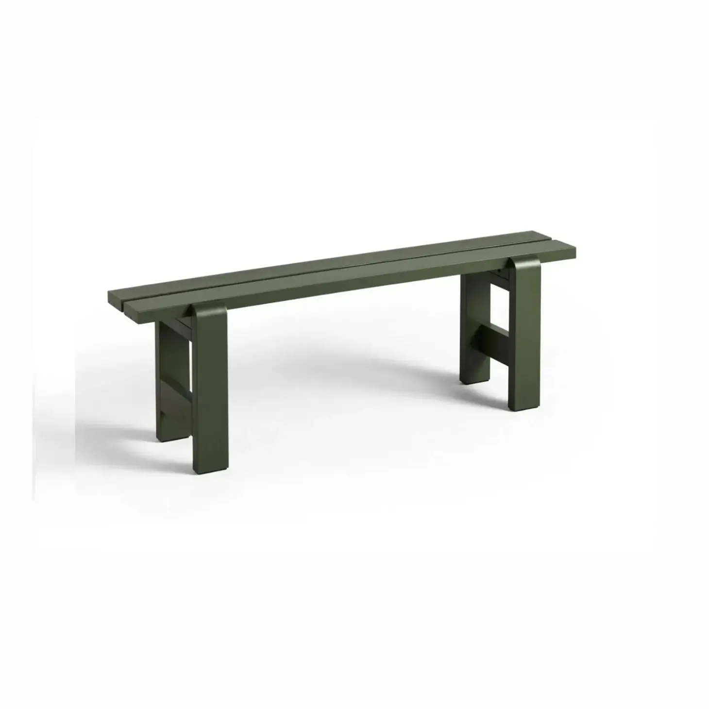 HAY Weekday bænk - 111 cm - Oliven - Lakeret Fyrretræ / Pinewood