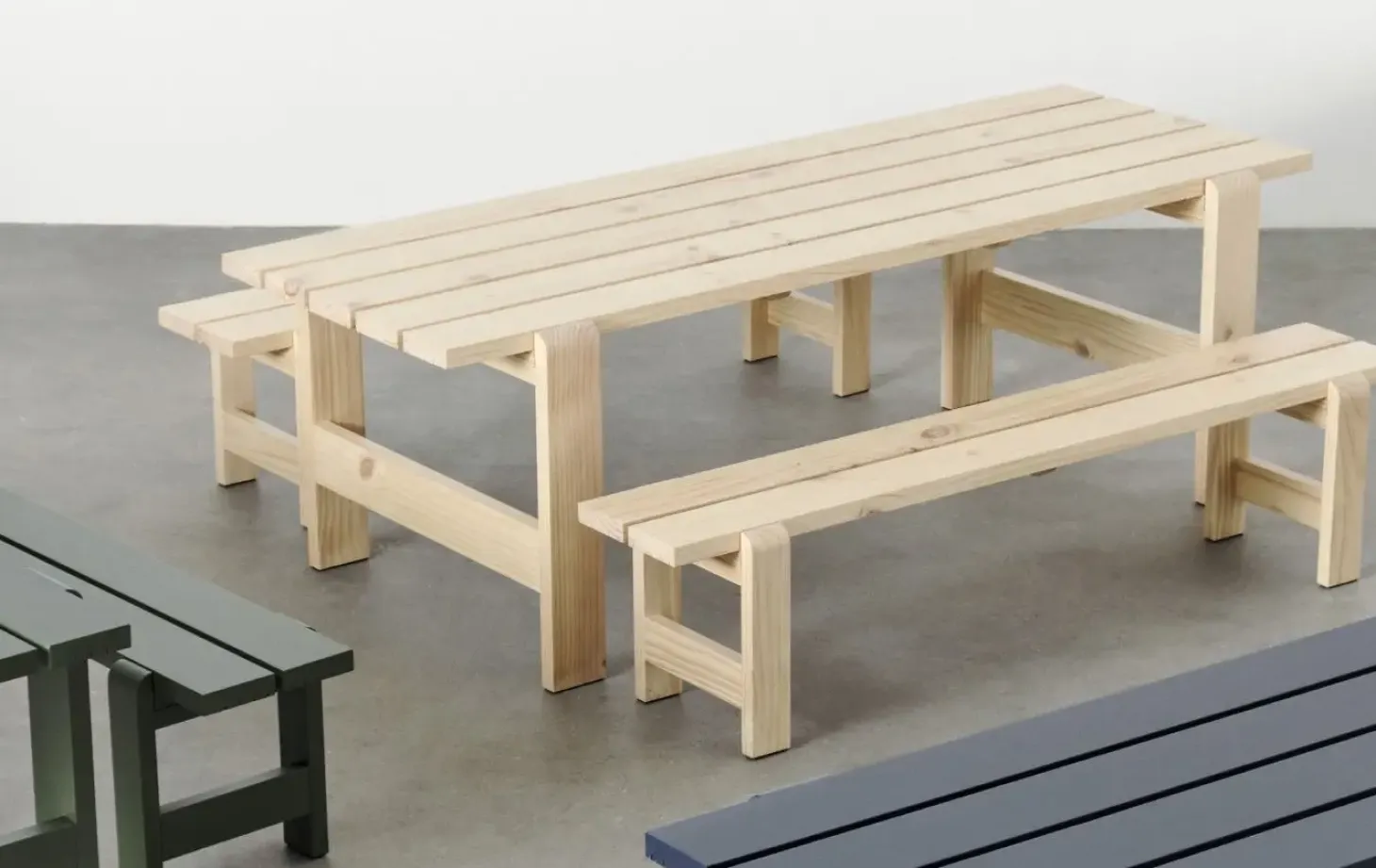 HAY Weekday Havebord - 230 cm - Lakeret Fyrretræ / Pinewood